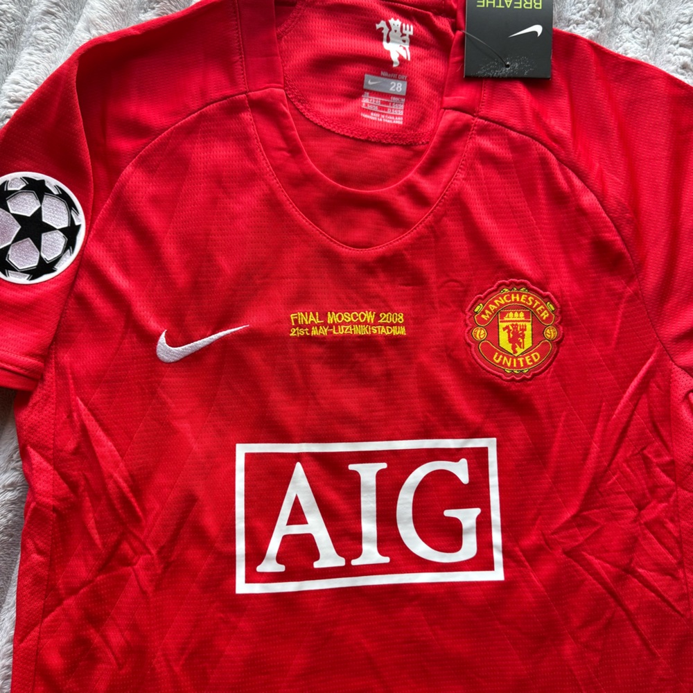Nike Red Manchester United 2008 Final Jersey Ronaldo